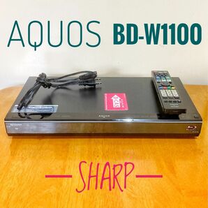SHARP シャープ　AQUOS ブルーレイレコーダー HDD 1TB（1000GB）2チューナー 2番組同時録画 BD