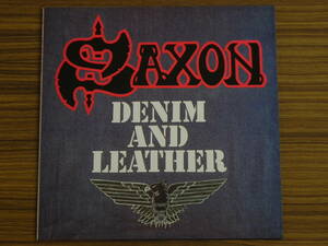 【NWOBHM】国内盤LP★SAXON / DENIM AND LEATHER サクソン / デニム&レザー 4thアルバム CARRERE ワーナー・パイオニア P-11113G★