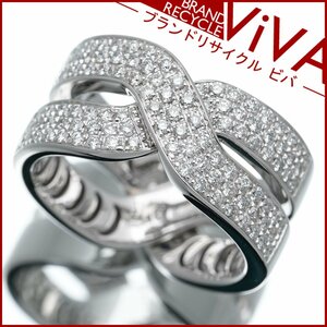 Damiani Birch Diamond Ring Ring K18WG Белое золото № 14 красивое продукт Новое готово