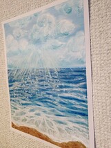 海　風景画　アート　インテリア　絵画　パステル画　アクリル画_画像3