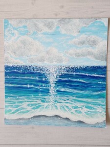 Art hand Auction Ocean Landscape Painting Painting Art Pastel Painting Interior, furniture, interior, Interior accessories, others