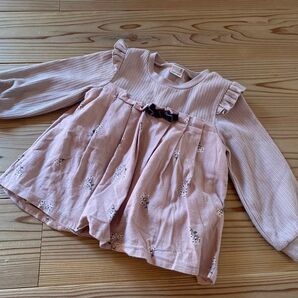 ●プティマイン 花柄 トップス ブラウス 100 トップス チュニック 長袖カットソー