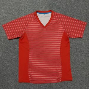 □ ジーユー 半袖ドライ素材シャツ 赤 Sサイズ G.U □