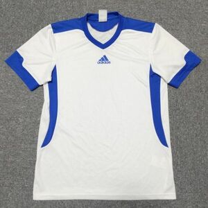 △ アディダス 半袖シャツ Mサイズ 白×青 ADIDAS △