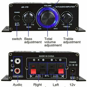 LIFEPOWER 小型2chオーディオアンプ 中古品の画像5