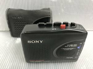 湘/SONY/ラジオカセットレコーダー/WALKMAN/WМ-GX312/動作確認済/ソフトケース付/FM/AMラジオ/黒/ウォークマン/ソニー/2.16-84 MO