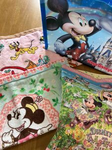 ディズニーグッズ　4点セット　タオル　ミニバッグ　巾着ポーチ