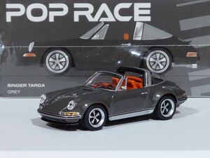 POP RACE 1/64 Singer Targa メタルグレー シンガー ポルシェ タルガ ポップレース