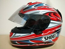 SHOEI フルフェイスヘルメット X-ELEVEN 宇川モデル サイズ不明、センターパッド無し中古品_画像10