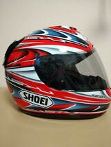 SHOEI フルフェイスヘルメット X-ELEVEN 宇川モデル サイズ不明、センターパッド無し中古品_画像3