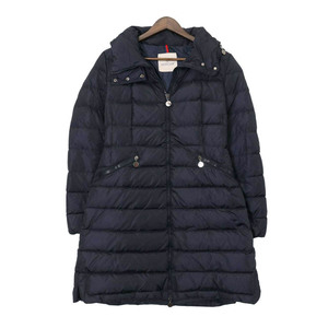 モンクレール FLAMME フラム ダウンコート 49929 05 54155 レディース ネイビー MONCLER 中古 【アパレル・小物】