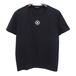 シャネル ココマーク ビジュー Tシャツ P64269K60251 レディース ブラック CHANEL 中古 【アパレル・小物】