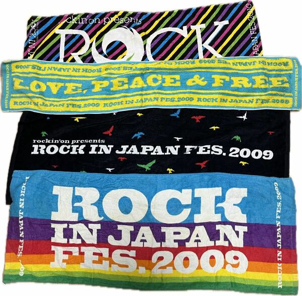 ROCK IN JAPAN マフラータオル、タオル4点セット