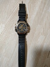 ジャンクレトロ 腕時計 SEIKO ALBA HYPER-TECH 1/1000 CHRONOGRAPH V083-7010 ブラック盤 電池交換済 セイコー _画像6