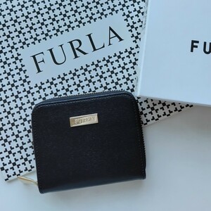 【新品】 FURLA BABYLON 二つ折り財布　ラウンドジップ 　ブラック