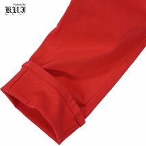 35201-3re スキニーパンツ ツイル スリム タイト ストレッチ ボトムス ロングパンツ メンズ(レッド赤) 2XL 無地 細身 カジュアル_画像7