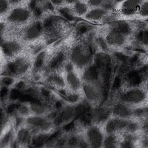 233700-bk BLACK VARIA タートルネック ねじれ襟 くしゅくしゅ 豹柄 ベロア レオパード柄 長袖 ストレッチ メンズ(グレー灰ブラック黒) M_画像7