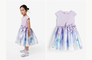 H&M アナと雪の女王　エルサ　リボンディテールワンピース ドレス キッズ 女の子 ワンピース