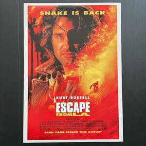 US版ポスター『エスケープ・フロム・L.A.』（Escape From L.A.）1996★ニューヨーク1997/ジョン・カーペンター/カート・ラッセル