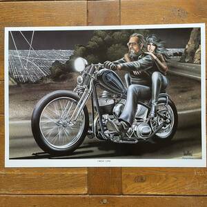 ポスター★David Mann×Easyriders 027『Crest Line』★Chopper/ナックル/パンヘッド/ショベル/ヘルズエンジェルス/Hell's Angels