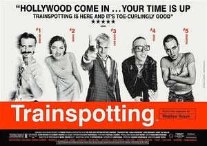 UK版ポスター『トレインスポッティング』（Trainspotting）1996★ユアン・マクレガー/ブリットポップ/ダニー・ボイル 