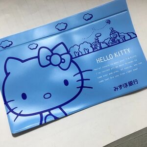 ハローキティ 通帳 ケース みずほ銀行 コラボ キティ 水色 ブルー 可愛い キティちゃん