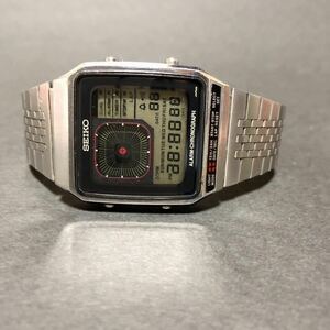 ◆SEIKO デジボーグ DIGI-BORG ALARM CHRONOGRAPH G757 -4000 後期ヴィンテージ デジタル 【稼働品】 　純正オリジナルベルト品