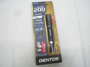 新品 GENTOS ジェントス USB充電式 ペン型ライト RX-304R 200ルーメン LEDフラッシュライト レクシード 黒 ブラック
