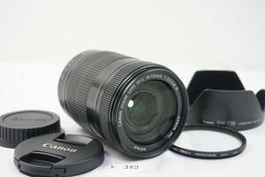 送料無料 【ジャンク】Canon キヤノン EF-S 18-135mm F3.5-5.6 IS レンズ フード付き #382