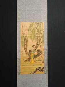 Art hand Auction 秘蔵-中國明代書畫大師 文琦人物畫 国画掛け軸 (紙に手書き) 材質:宣紙 古置物 古擺件 中国古美術 時代物 古董品 SY0219, 美術品, 絵画, 水墨画