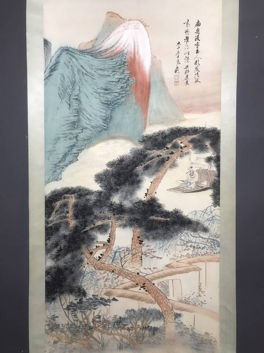 Secret modern and contemporary Zhang Daqian: modern and contemporary calligrapher, national artist, landscape painter, ornament, antique treasure, antique art, period piece, old toy, Chinese antique, old delicacy GP0229, artwork, painting, others