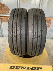 送料込み！185/65R15 DUNLOP ENASAVE SPLT50 19年製 7mm 中古トラックタイヤ２本セット