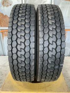 送料込み！195/85R16 YOKOHAMA LT752R 21年製 8~9mm 中古トラックタイヤ２本