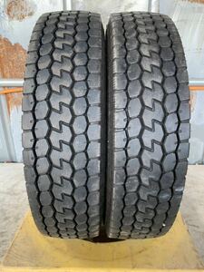 送料込み！195/85R16 YOKOHAMA LT752R 21年製 8~9mm 中古トラックタイヤ２本セット