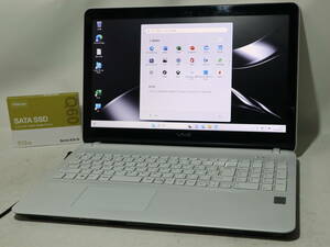 VAIO Fit ★ホワイト ★ 最新 windows 11 ≪ 爆速仕様 ≫ 新品SSD512GB/ メモリ8G/Bluetooth/WebCam/WiFi/ DVD/ office2021