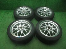 64499◆BBS RG714 17インチアルミ 17×7.5J オフ48 PCD100 5穴 215/45R17 4本◆_画像1