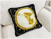 ヴェルサーチェ リバーシブルシルククッション ヴァスマラ コレクション GIANNI VERSACE サイズ420x420mm ＜値下げしました＞_画像2