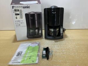 R● Panasonic パナソニック 沸騰浄水コーヒーメーカー 全自動タイプ 670ml ブラック NC-A56-K 通電確認済