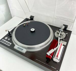 埼♪ TRIO KP-5050 トリオ レコードプレーヤー ダイレクトドライブターンテーブル/カートリッジ Ortofon MC20/クリーナー付 動作OK ♪2113