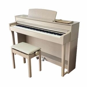 埼♪【引取限定 春日部市】YAMAHA Clavinova CLP-645 2018年製 ホワイトアッシュ 88鍵盤 電子 ピアノ 椅子付き 訳有 通電確認済♪1992