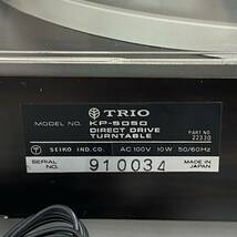 埼♪ TRIO KP-5050 トリオ レコードプレーヤー ダイレクトドライブターンテーブル/カートリッジ Ortofon MC20/クリーナー付 動作OK ♪2113_画像10