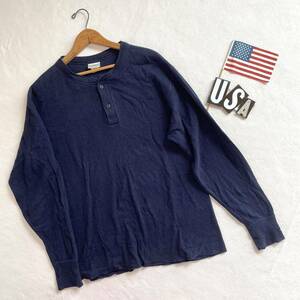 【美品】８０ｓエルエルビーンTWO LAYERビンテージヘンリーネックＴシャツＵＳＡ製アメリカ米国８０年代ヴィンテージＶＩＮＴＡＧＥ