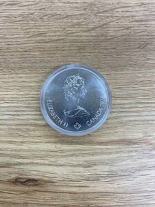 1円スタート ケース付き カナダ モントリオールオリンピック 1976 5ドル エリザベス2世 銀貨