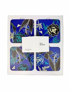 クリスチャンディオール Christian Dior コースター グラス置き 4個セット お酒 ワイン日本酒 贈り物 誕生日 グラスコースター お酒置き場