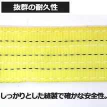 スリングベルト 12m 幅50mm 耐荷2t 玉掛け 帯 牽引ベルト 船舶 繊維 吊り具 クレーン 建設 運搬 土木_画像3