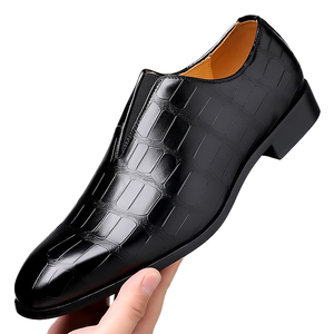 メンズ ビジネス シューズ エンボス 紳士靴 ドレス ドライビング 通勤 パーティー 履きやすい (ブラック, 27.5cm(45))