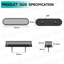 ファイバーLED リアマーカーランプ テールランプ 12V 24V 対応 自動車 トラック バイク 汎用 ２個セット_画像8