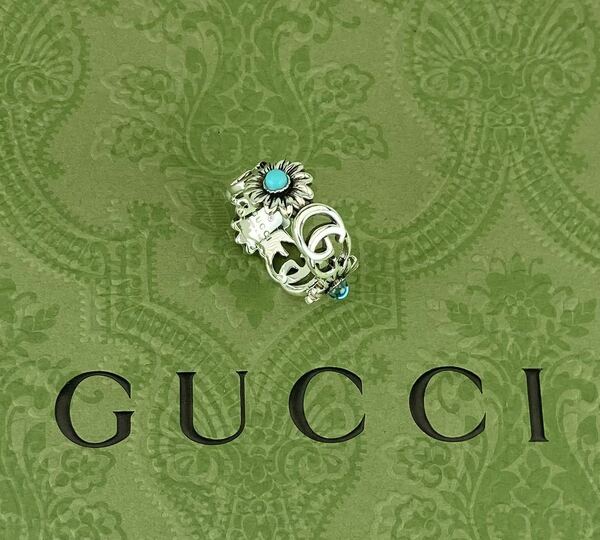 GUCCI グッチ ダブルG マザー オブ パール リング Ag925