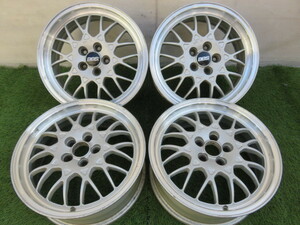 スバル純正オプション　BBS 6.5J-16 INSET+55 シルバー　中古アルミホイール　4枚