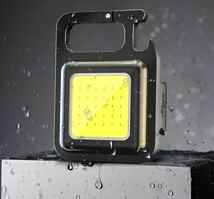 投光器 懐中電灯 小型 防水COBライト LED USB充電式 マグネット 作業灯 照明 ミニライト _画像2
